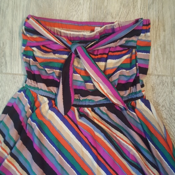 Super cute colorful summertime strapless dress - Picture 3 of 4